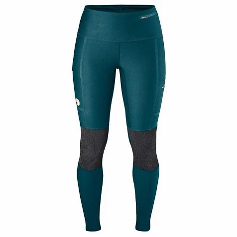 Fjallraven Women Abisko Trekking Tights Green PH82225 Philippines